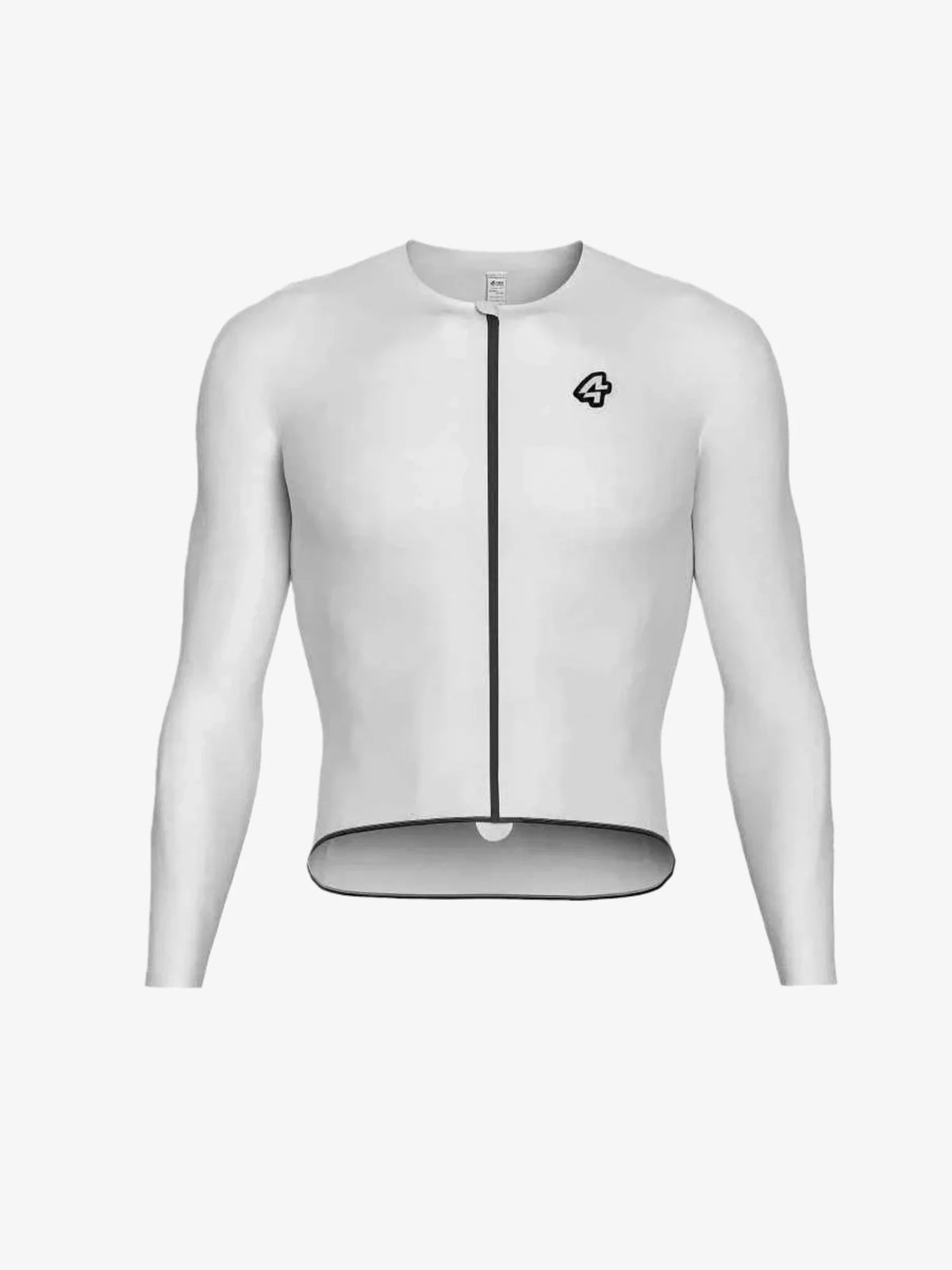 Polar night men’s fleeced thermal jersey lameda polar night white with long sleeves black zipper and chest logo