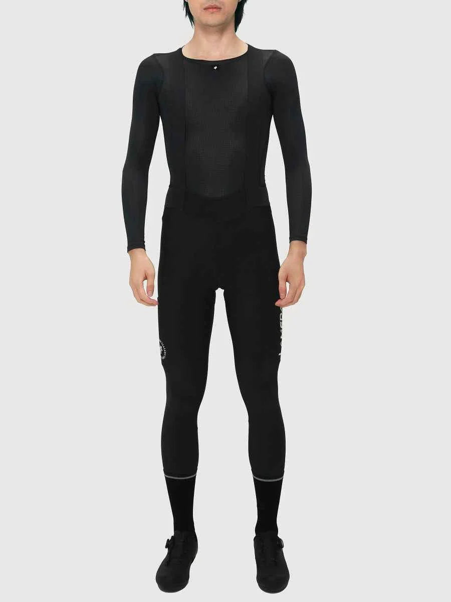 Pro Men's Thermal Fleeced Bib Tights S441 - Black