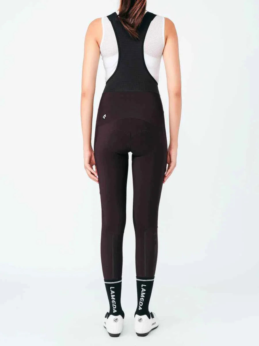 Pro Women's Thermal Fleeced Bib Tights S469 - Purple