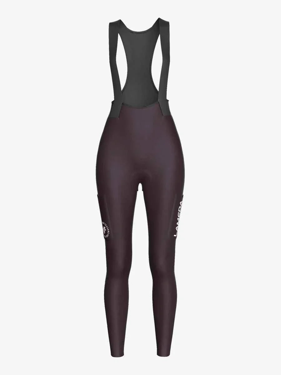 Pro Women's Thermal Fleeced Bib Tights S469 - Purple