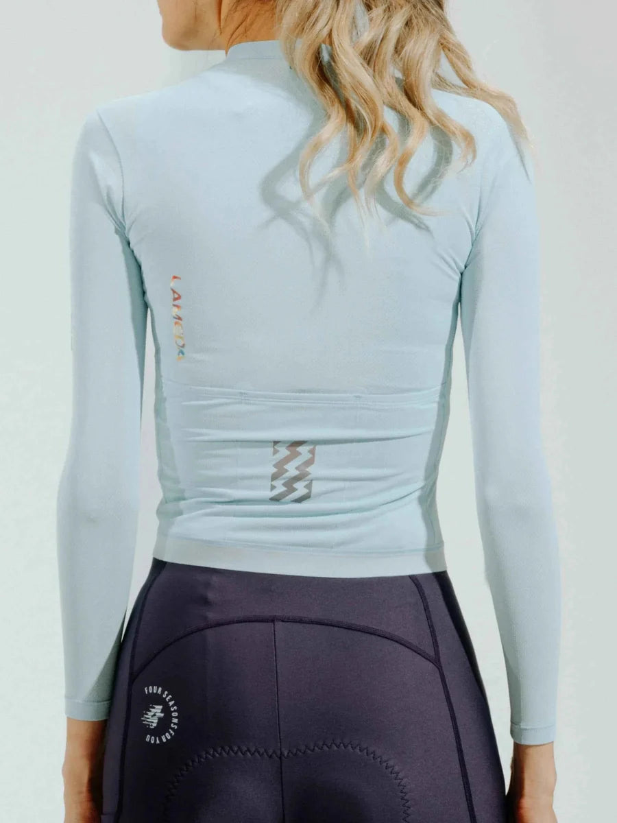 Quill Women Cycling Jersey Long Sleeve - Sky-Blue