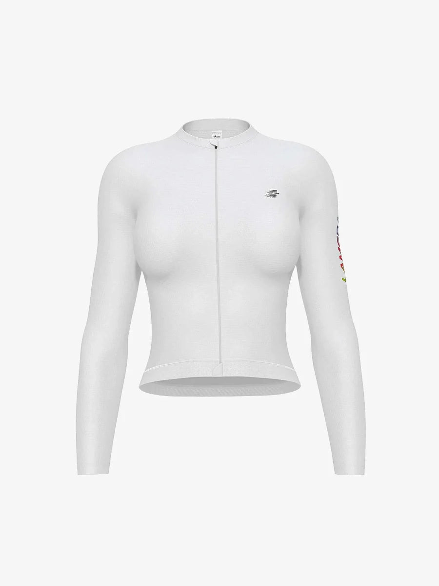 Quill Women Cycling Jersey Long Sleeve - White