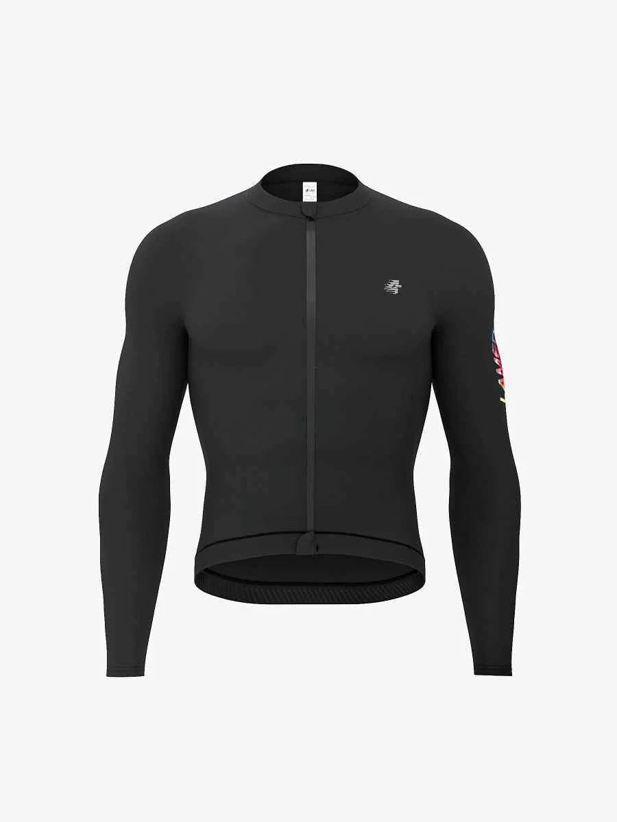 Realm Men Cycling Jersey Long Sleeve - Black