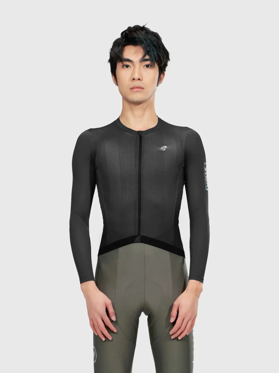 Realm Men Cycling Jersey Long Sleeve - Black