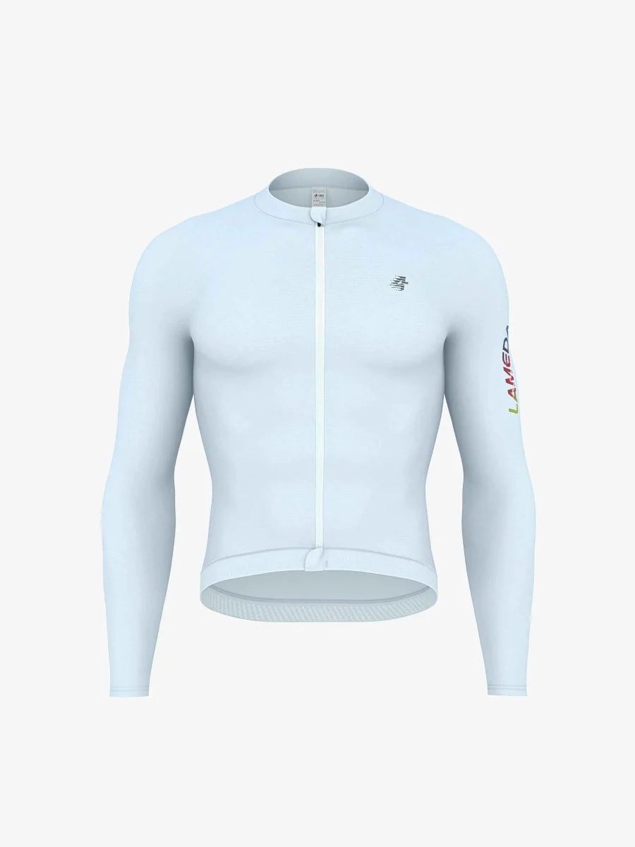 Realm Men Cycling Jersey Long Sleeve - Sky Blue