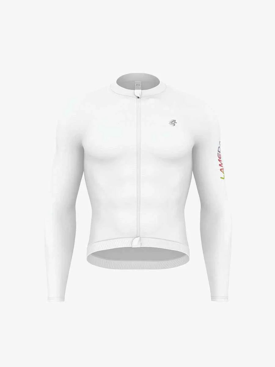 Realm Men Cycling Jersey Long Sleeve - White