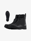 Black rubber ES-05 winter cycling boots with waterproof design and reinforced toe cap for stiffened sole support