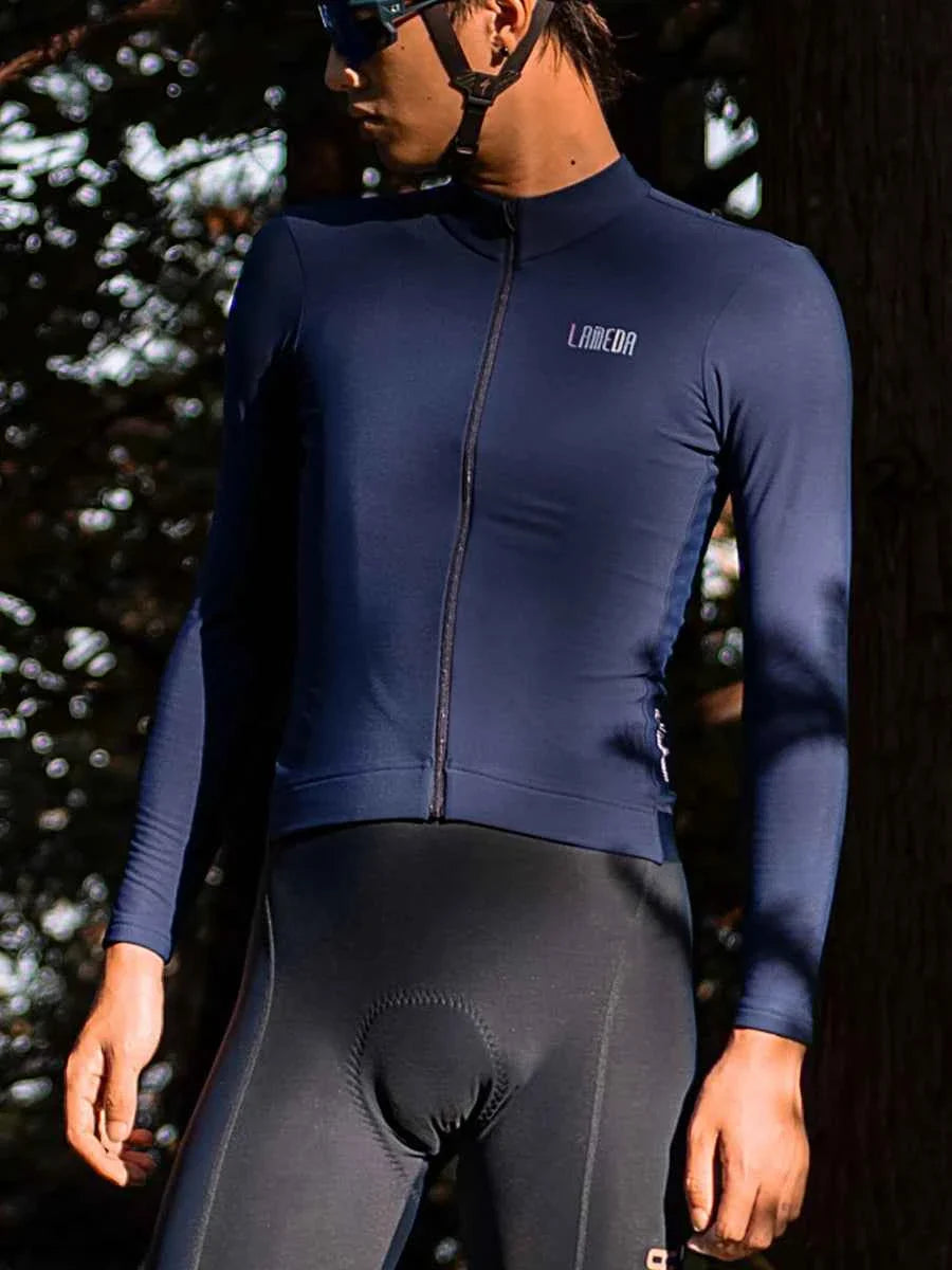 Sheen Unisex Fleeced Thermal Jersey - Dark Blue