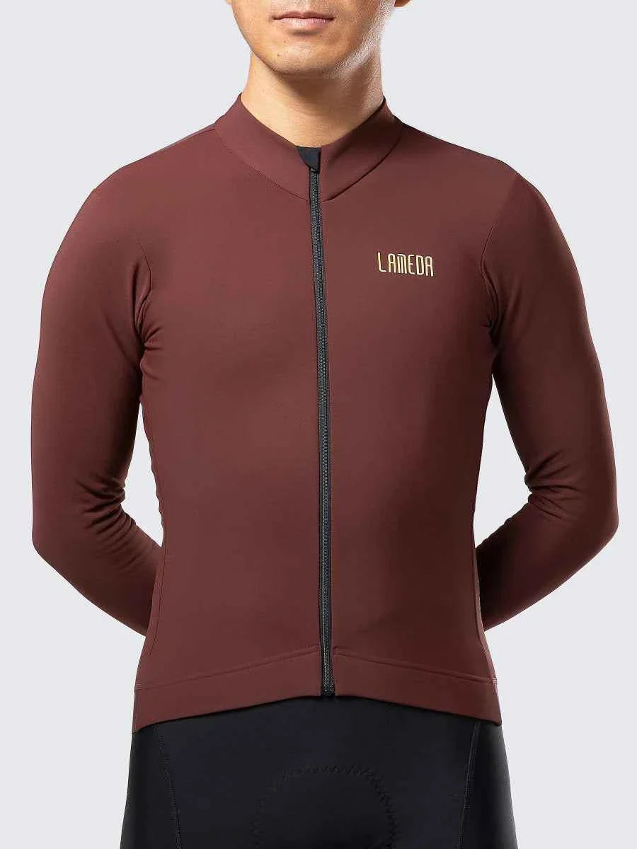 Sheen Unisex Fleeced Thermal Jersey - Reddish Brown