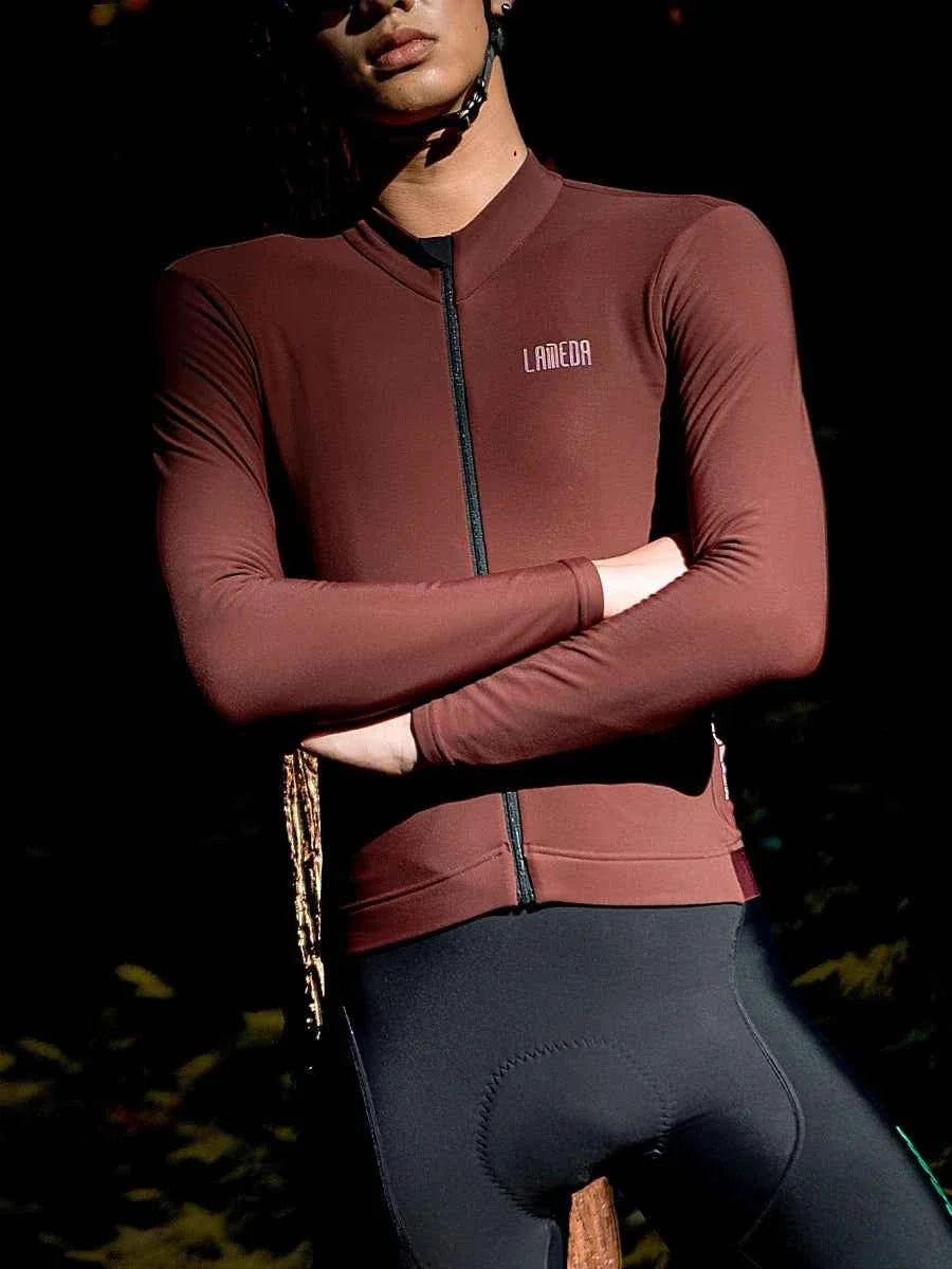Sheen Unisex Fleeced Thermal Jersey - Reddish Brown