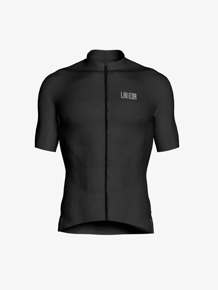 Silver Men's Cycling Jersey - Black