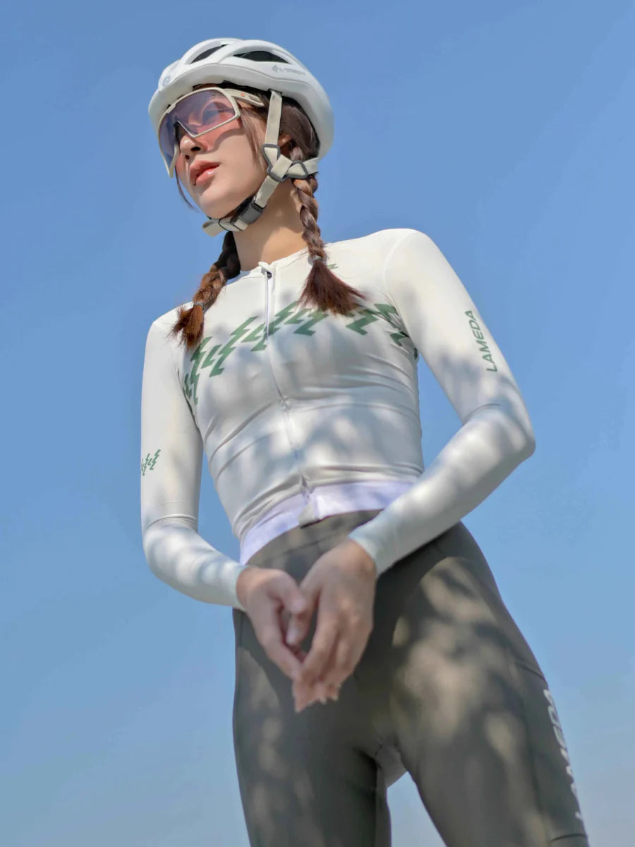 Slumber Women Cycling Jersey Long Sleeve - Cloud Lightning