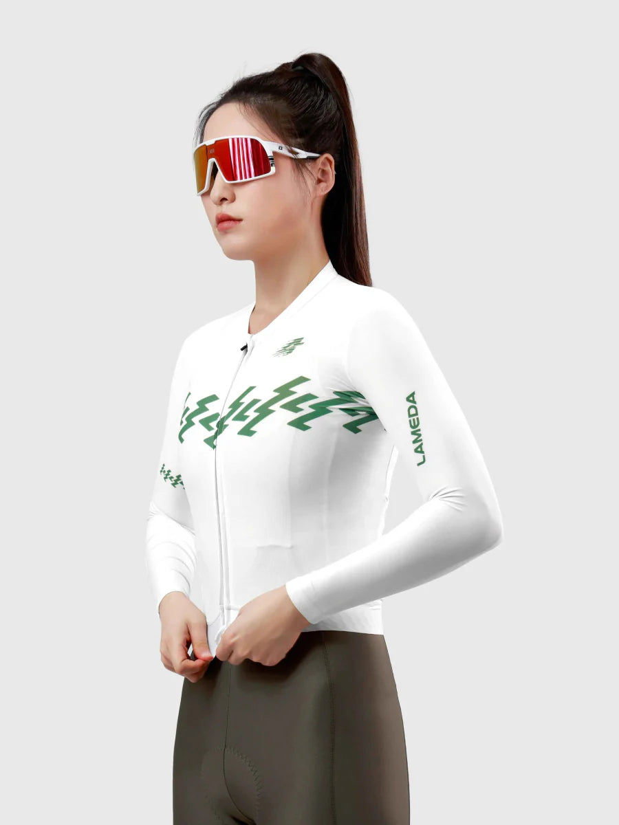 Slumber Women Cycling Jersey Long Sleeve - Cloud Lightning