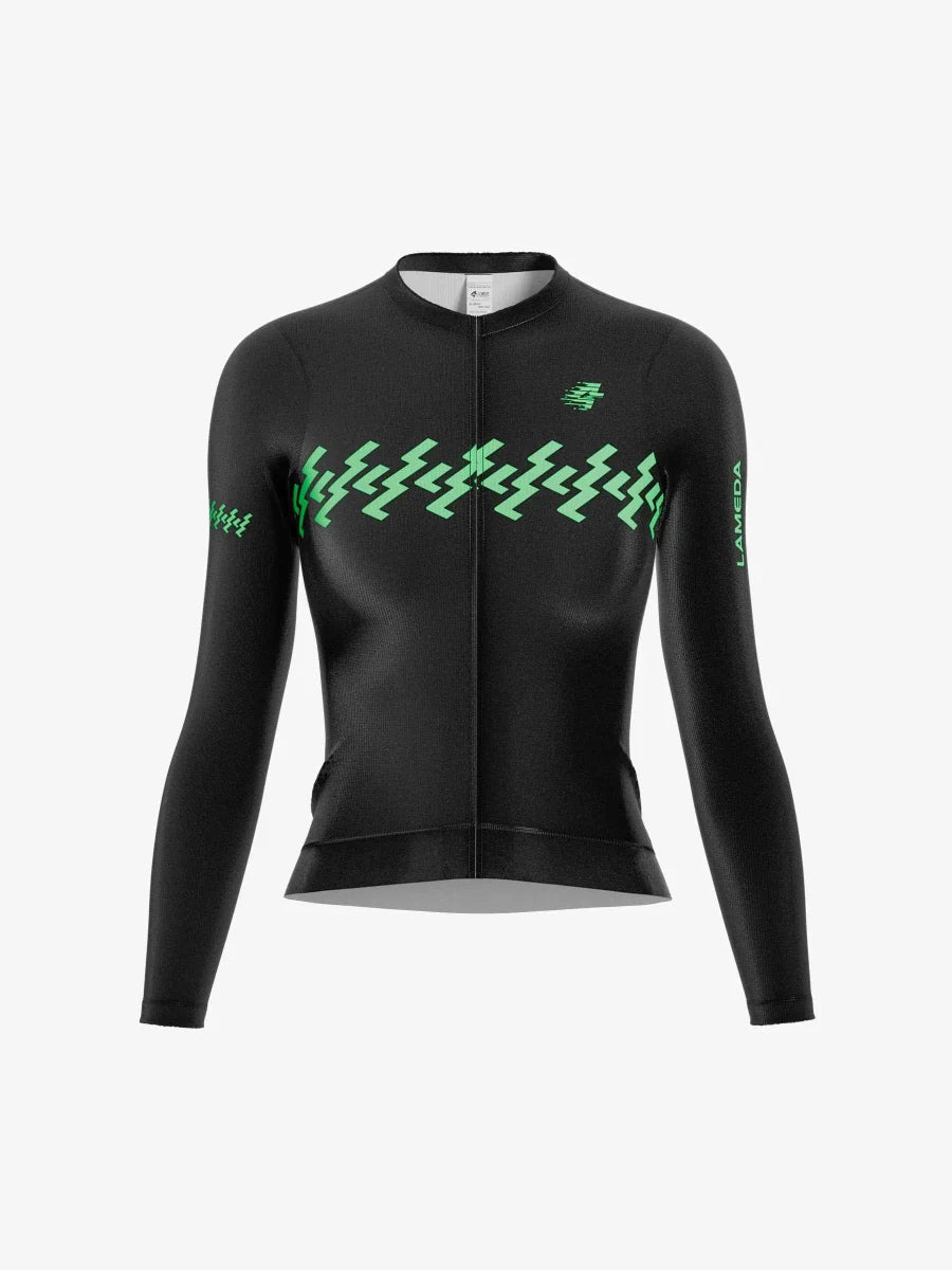 Slumber Women Cycling Jersey Long Sleeve - Ink Green