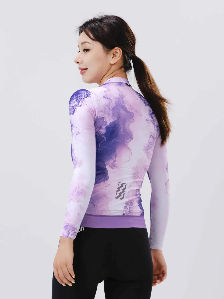 Slumber Women Cycling Jersey Long Sleeve - Ink Purple