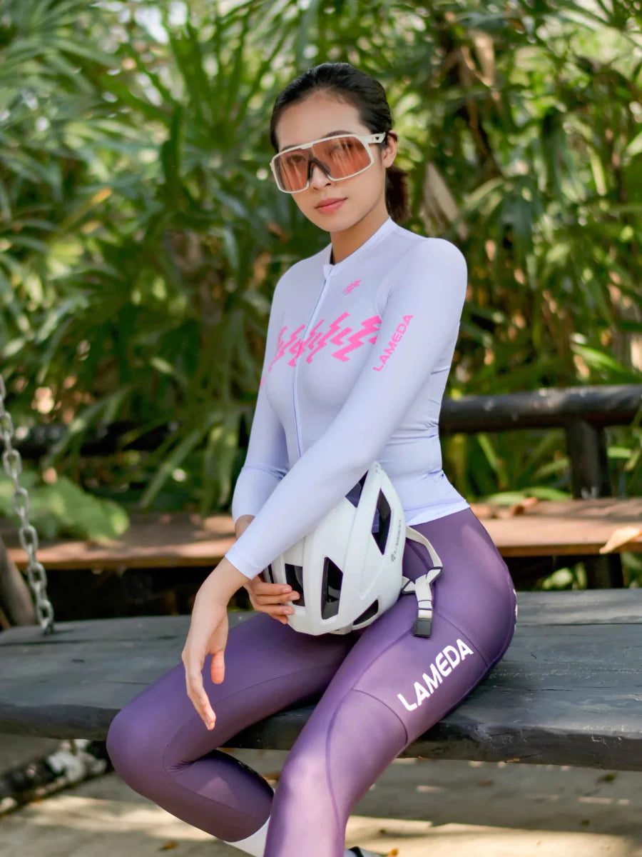 Slumber Women Cycling Jersey Long Sleeve - Romantic Purple