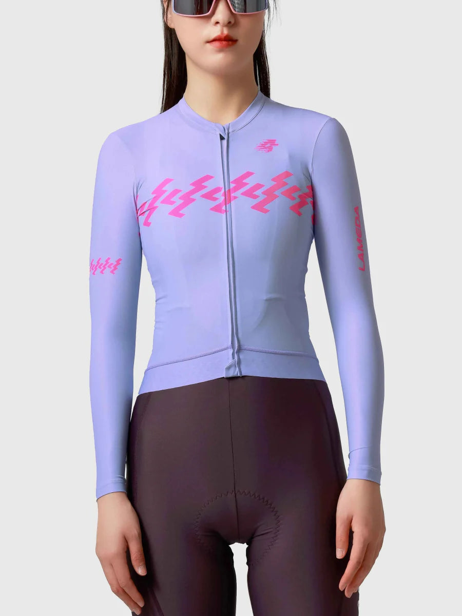 Slumber Women Cycling Jersey Long Sleeve - Romantic Purple