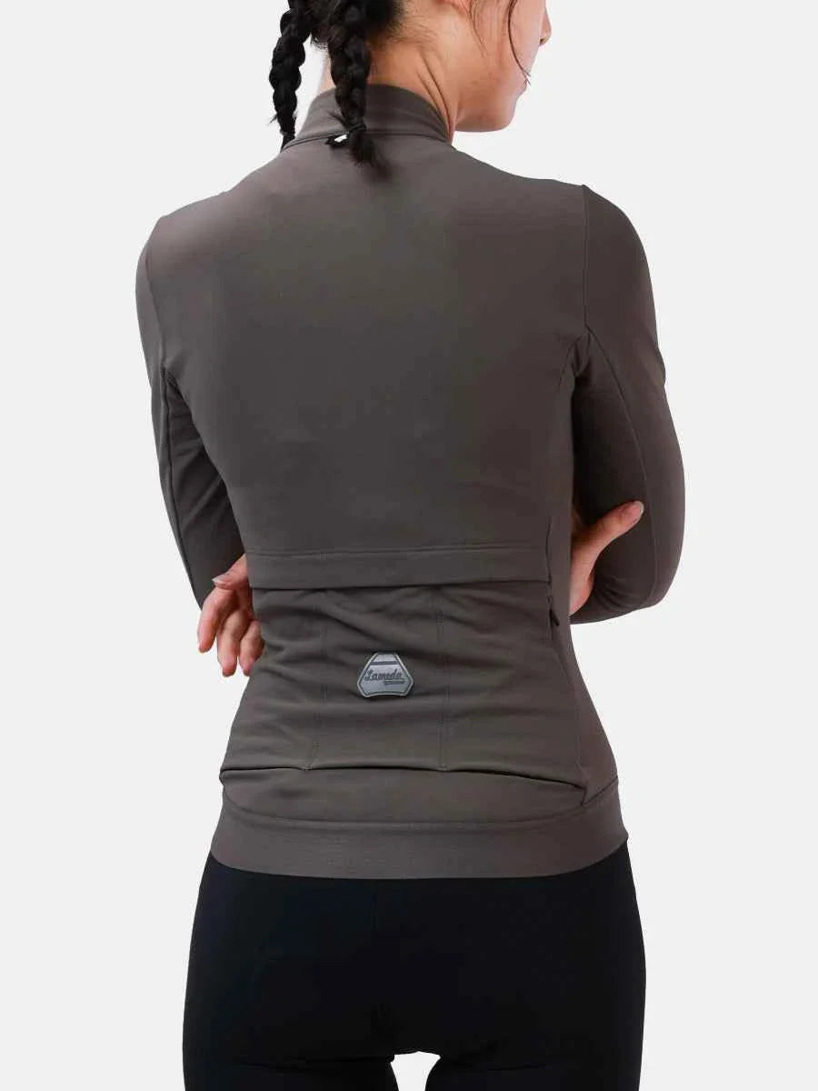 Snowdrop Women's Fleeced Thermal Jersey - Gray Green