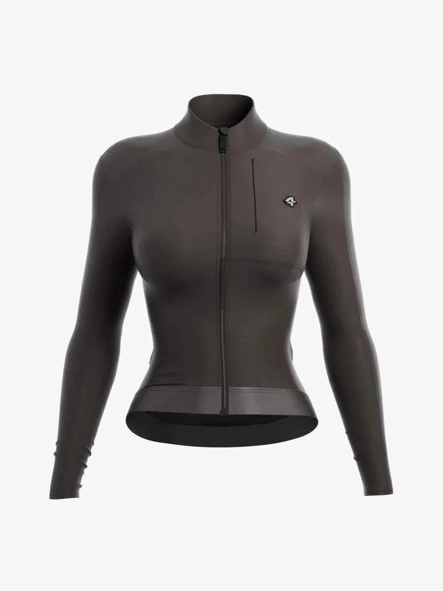 Snowdrop Women's Fleeced Thermal Jersey - Gray Green