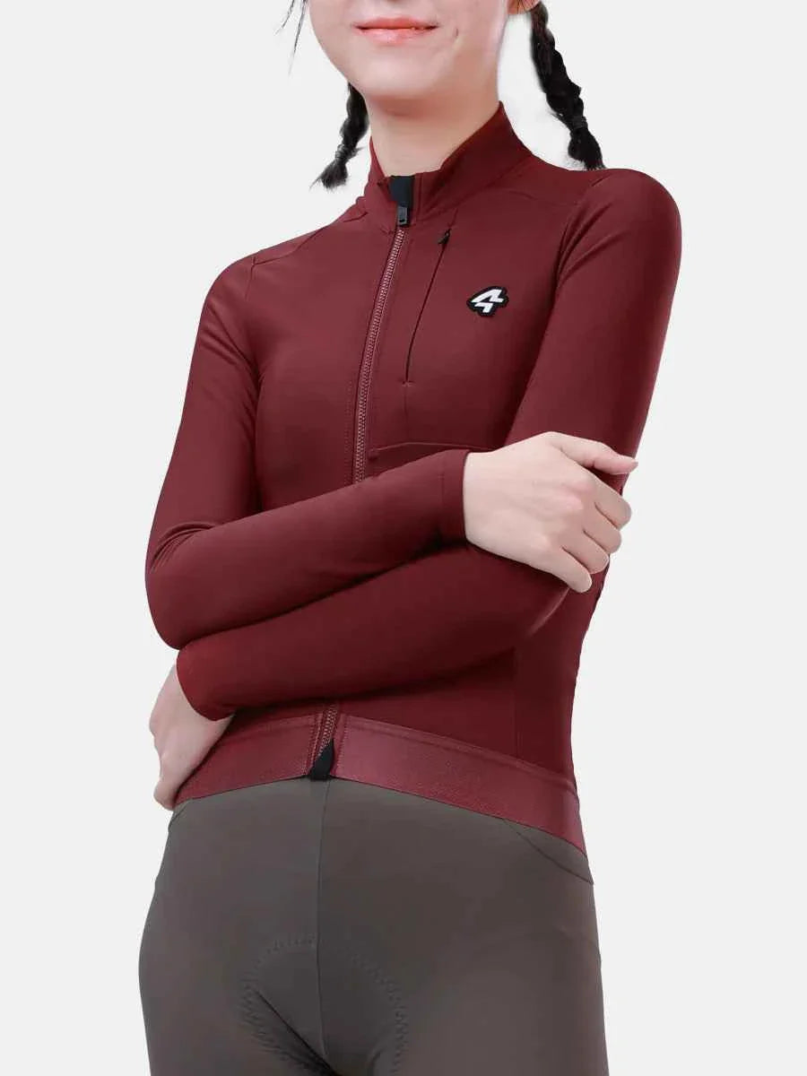 Snowdrop Women's Fleeced Thermal Jersey - Red