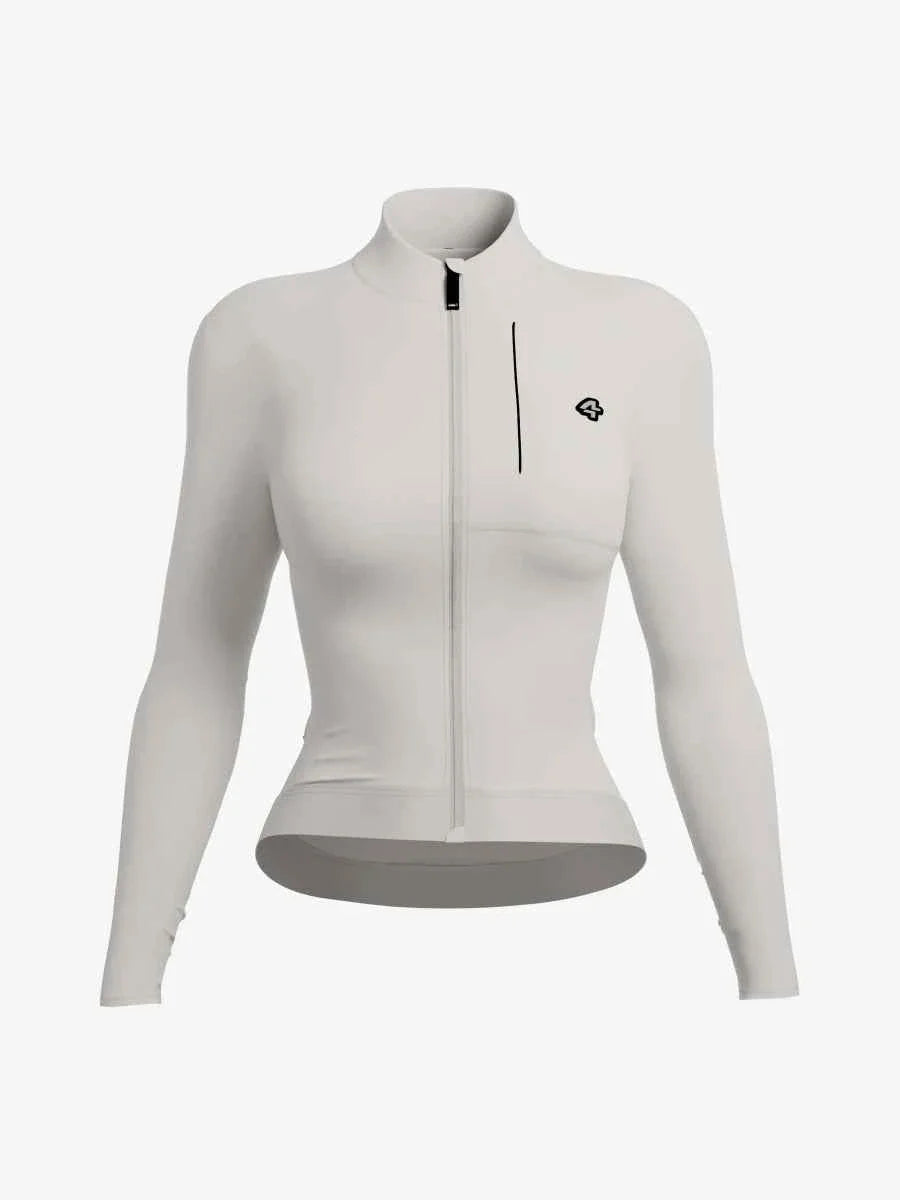 Snowdrop Women's Fleeced Thermal Jersey - White