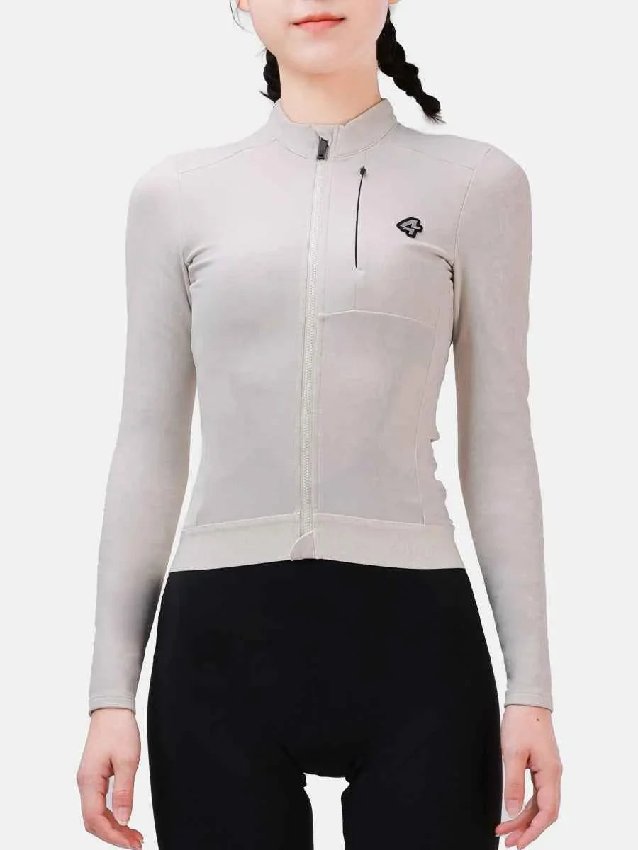 Snowdrop Women's Fleeced Thermal Jersey - White