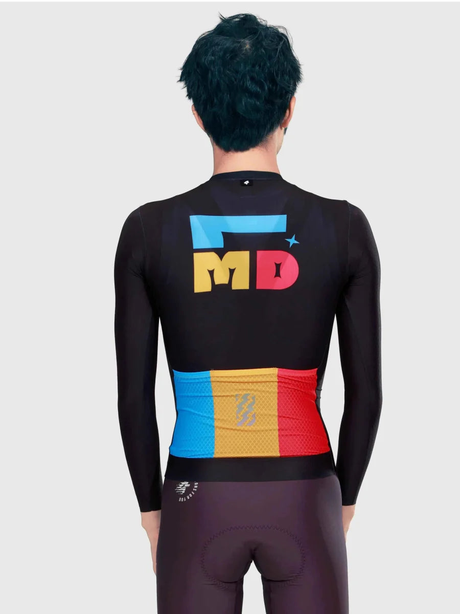 Sparkle Men's Cycling Jersey Long Sleeve - Black