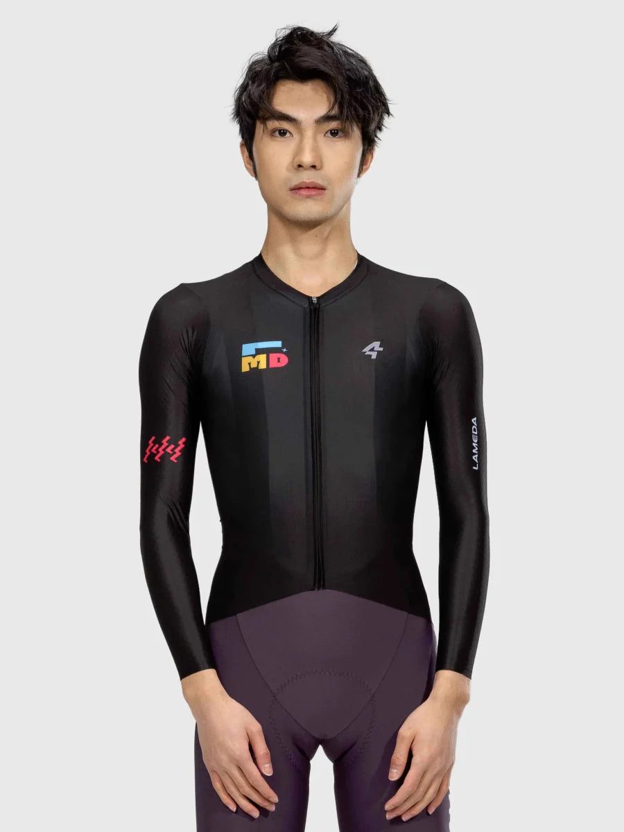 Sparkle Men's Cycling Jersey Long Sleeve - Black