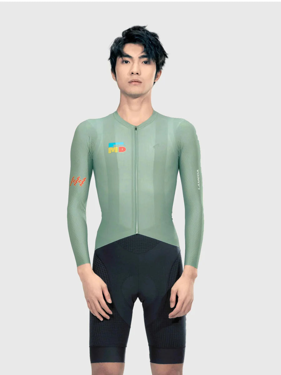 Sparkle Men's Cycling Jersey Long Sleeve - Green