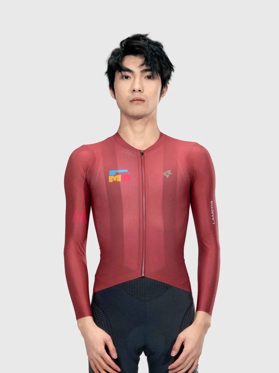 Sparkle Men's Cycling Jersey Long-Sleeve - Red