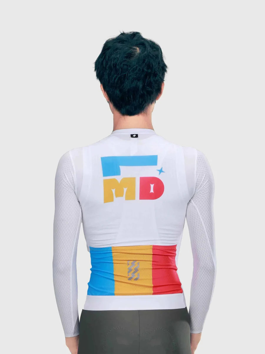 Sparkle Men's Cycling Jersey Long Sleeve - White