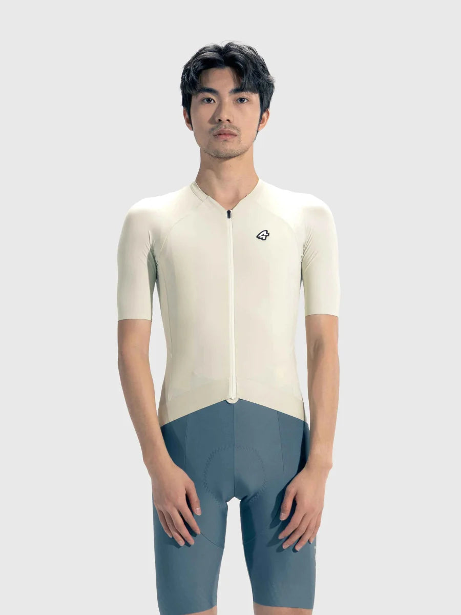 Summit Ride Men Cycling Jersey - Cream