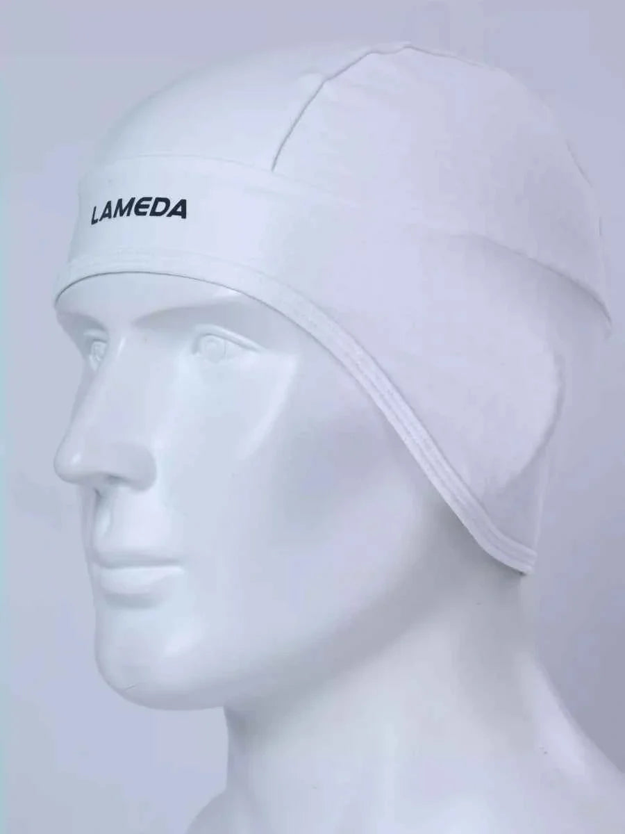 Thermal Beanie for Under Bike Helmet - White