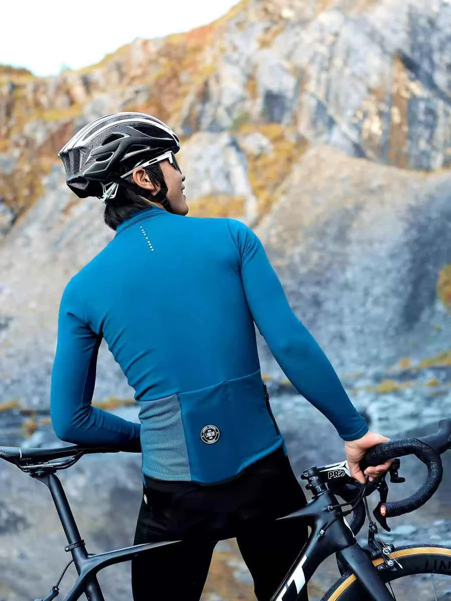 Transcend Men's Fleeced Thermal Jersey - Blue