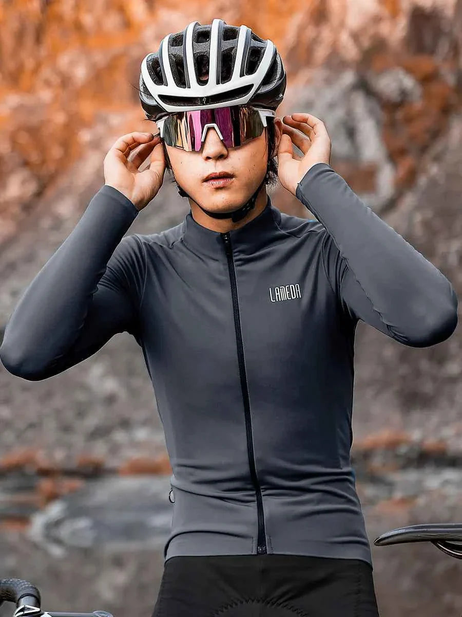 Transcend Men's Fleeced Thermal Jersey - Gray