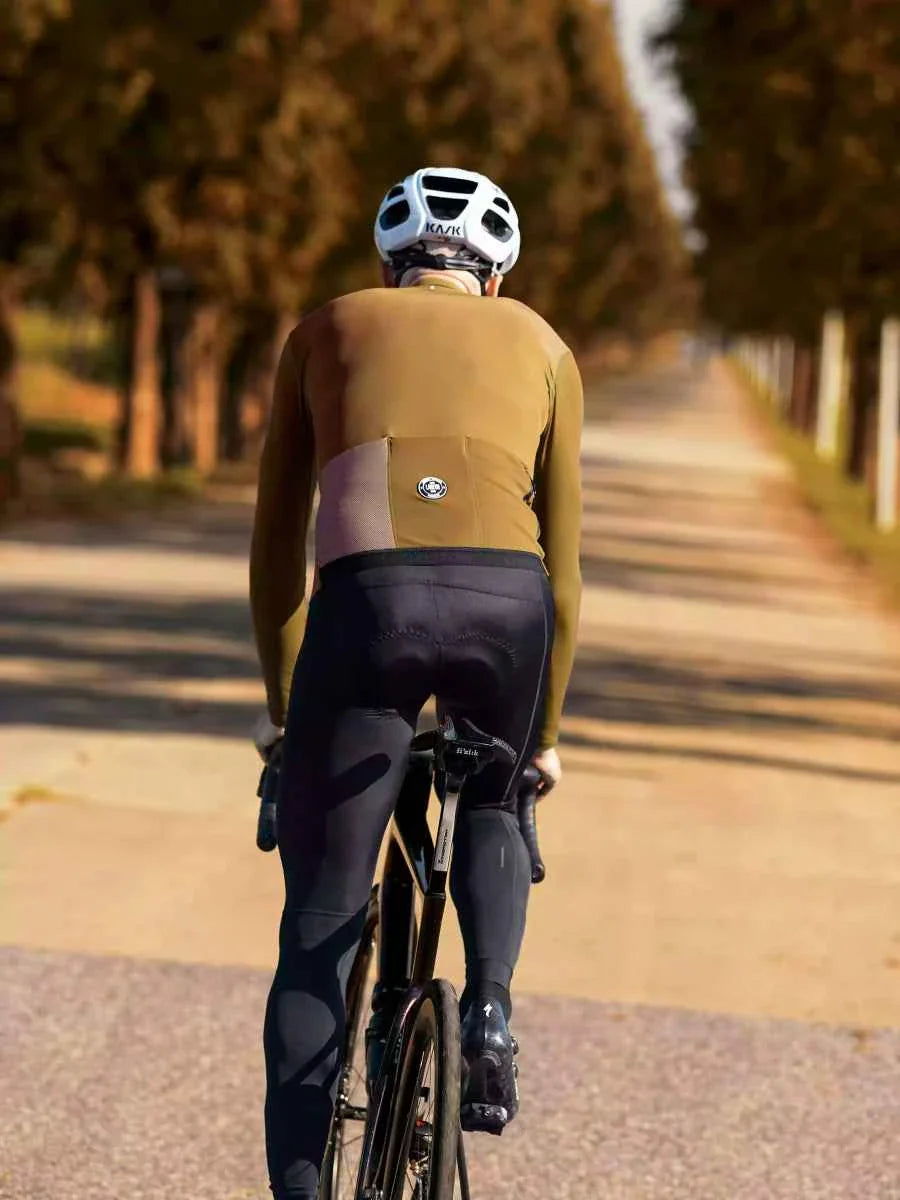 Transcend Men's Fleeced Thermal Jersey - Ochre Yellow
