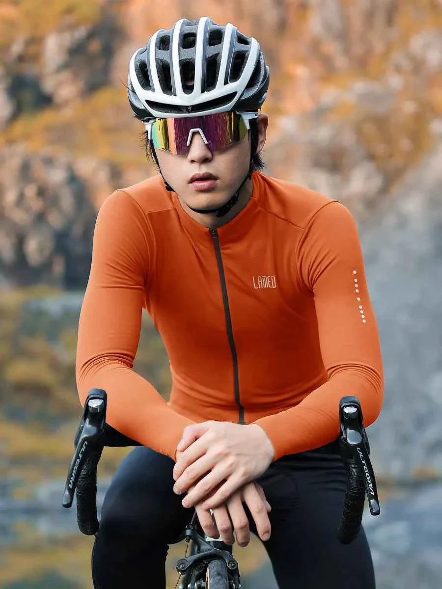 Transcend Men's Fleeced Thermal Jersey - Orange
