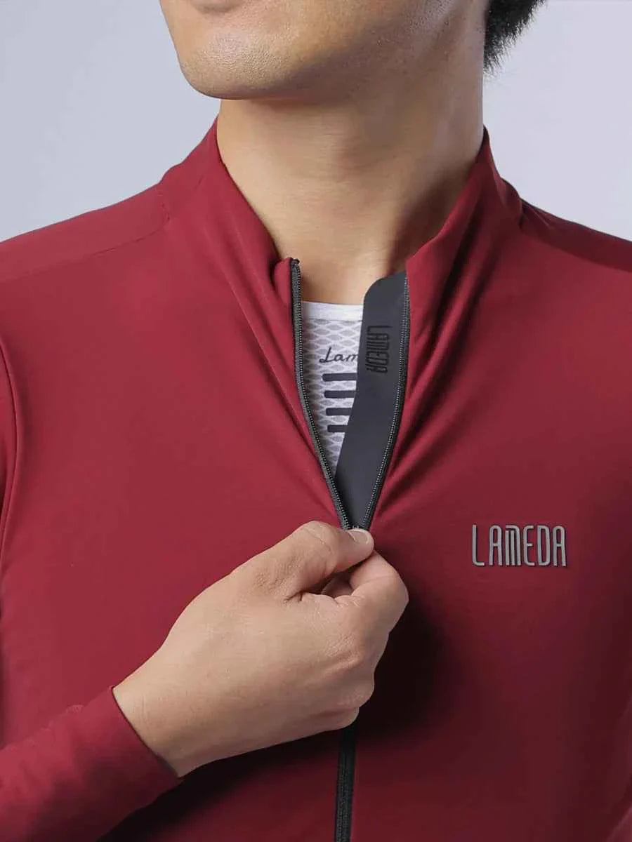 Transcend Men's Fleeced Thermal Jersey - Red