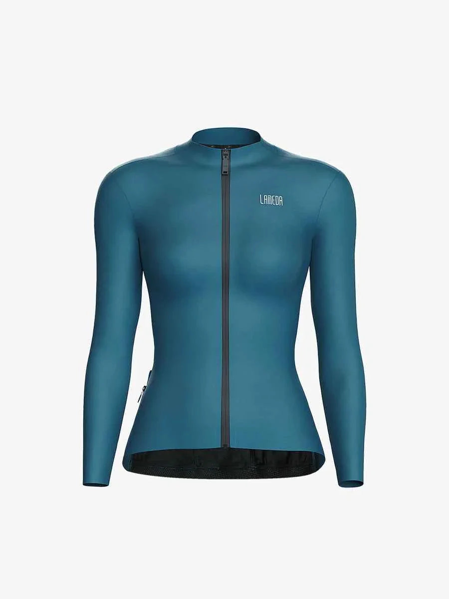 Transcend Women's Fleeced Thermal Jersey - Blue