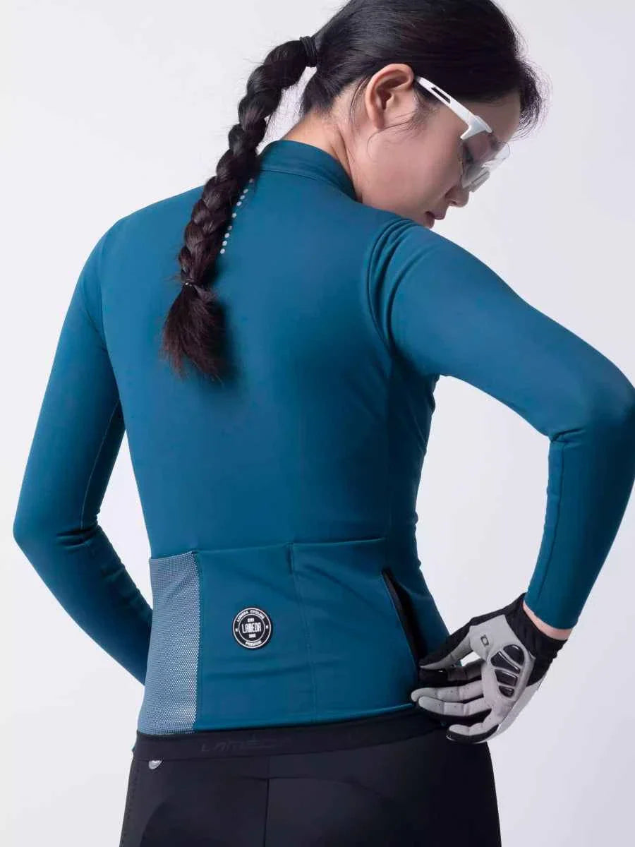 Transcend Women's Fleeced Thermal Jersey - Blue