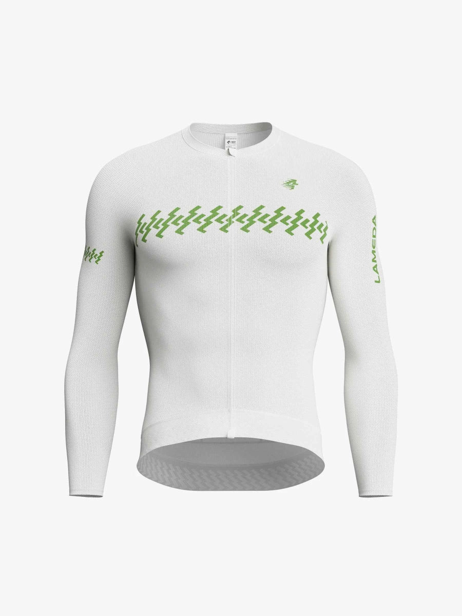 Verde Men Cycling Jersey Long Sleeve - Cloud Lightning