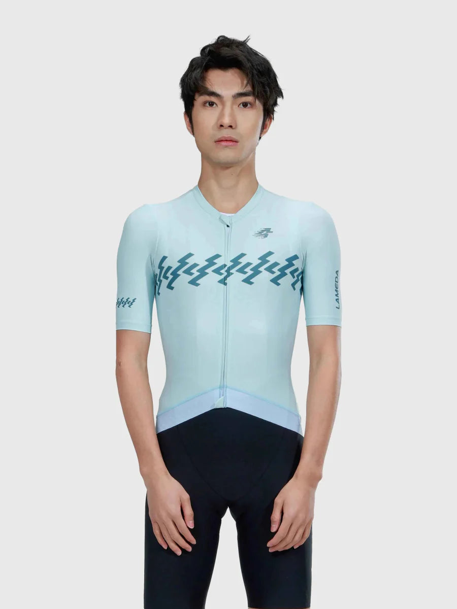 Verde Men Cycling Jersey - Mediterranean Blue