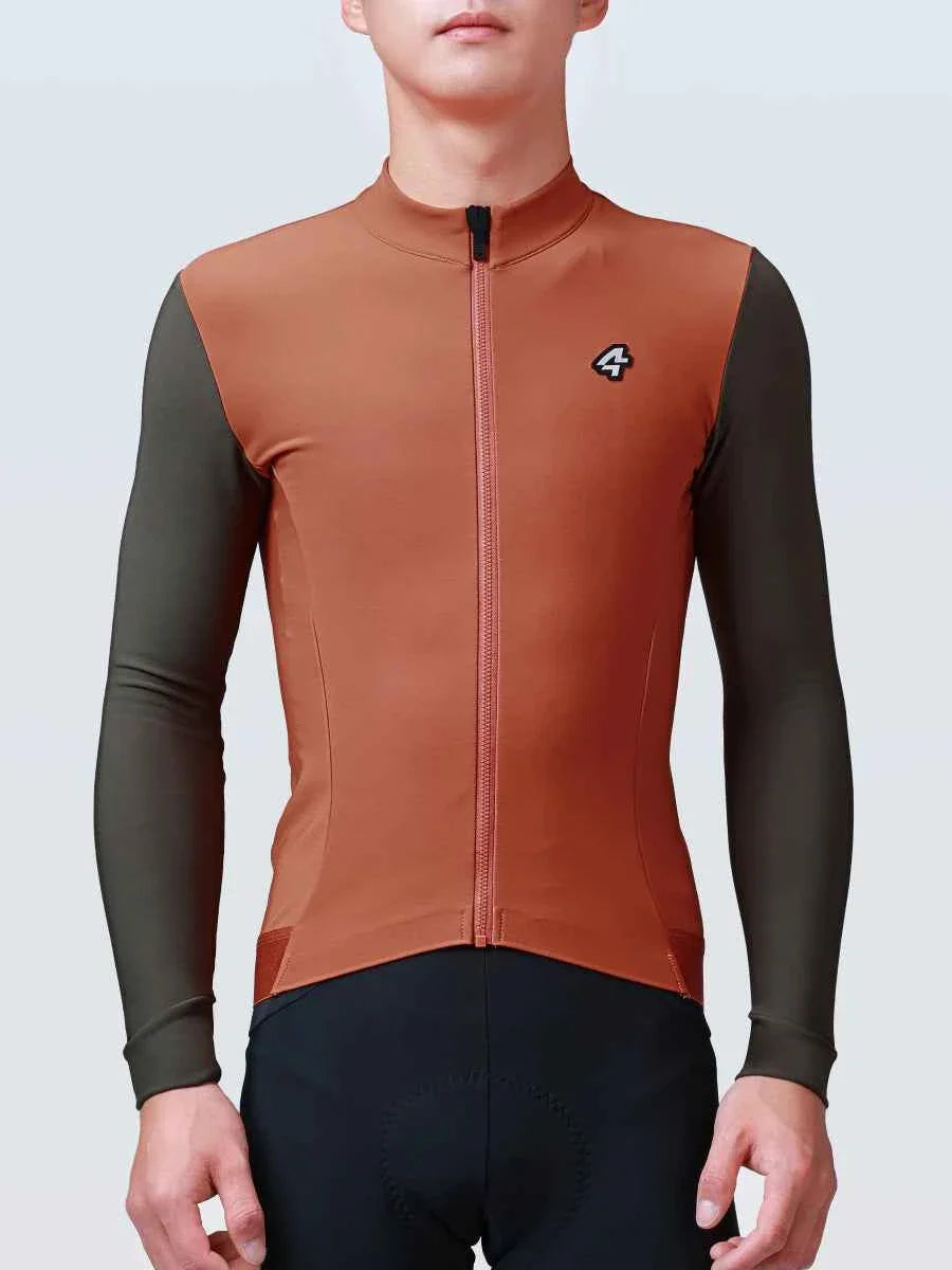 Vigour Men's Fleeced Thermal Jersey - Orange