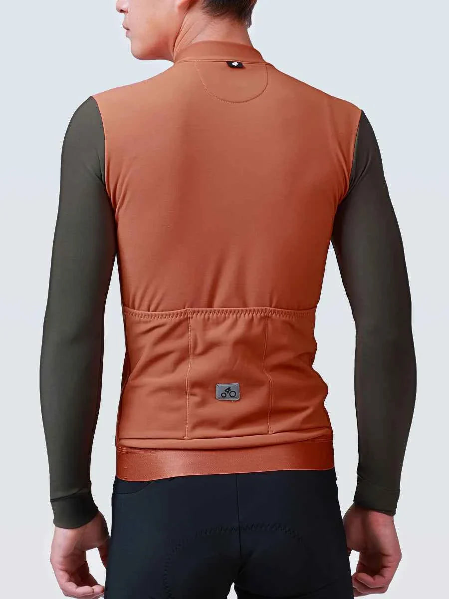Vigour Men's Fleeced Thermal Jersey - Orange