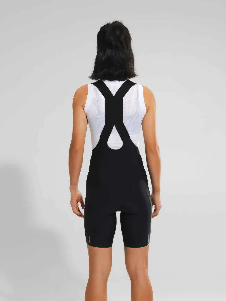 Women's Basic Bib Shorts 2025SSZ504 - Black