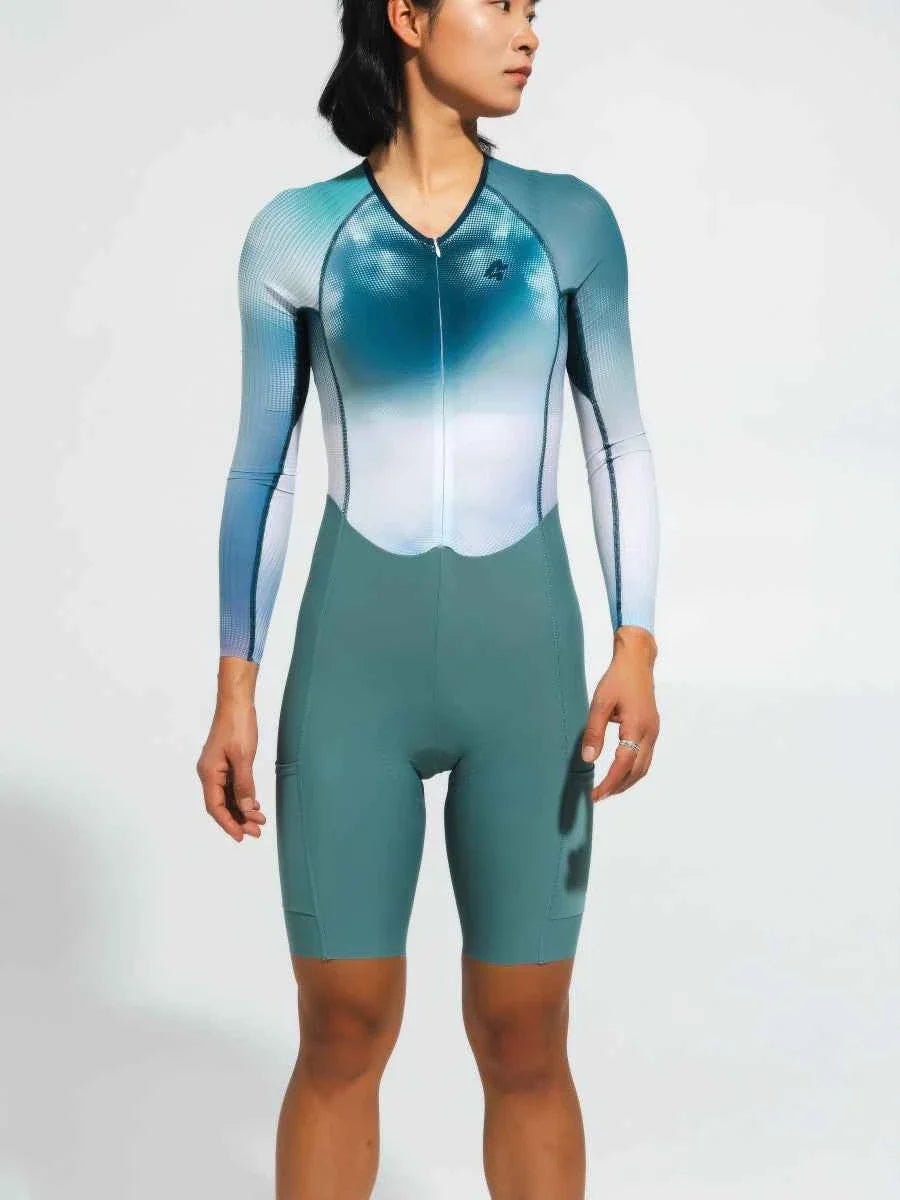 Women's Pro Cycling Skinsuit 2024SSS5228 - Blue