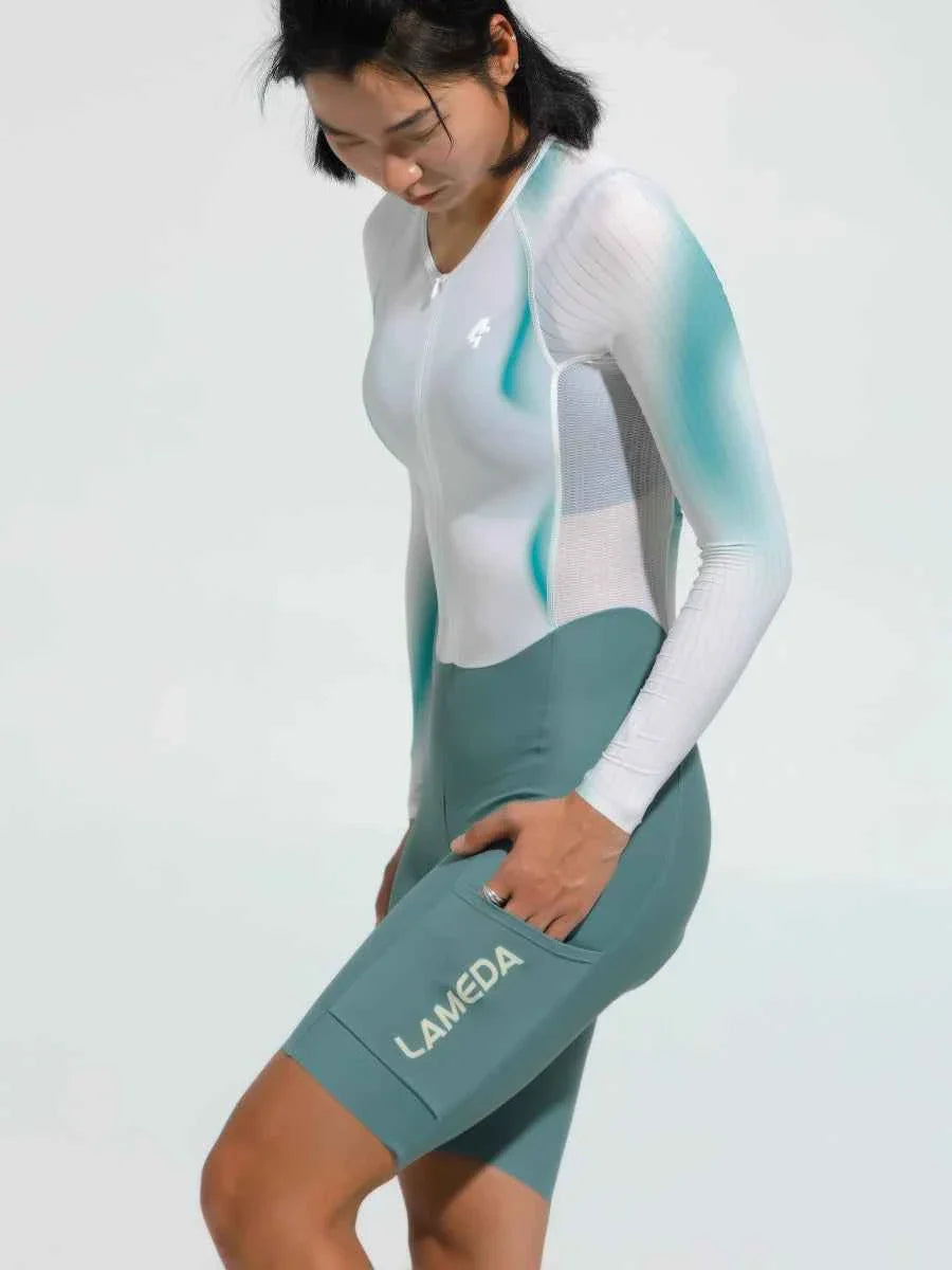 Women's Pro Cycling Skinsuit 2024SSS5228 - White