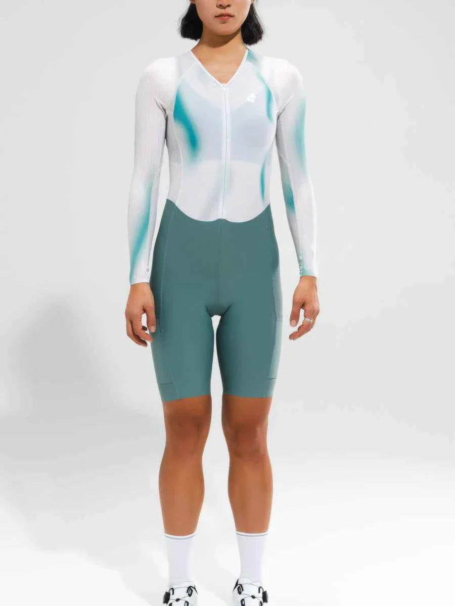 Women's Pro Cycling Skinsuit 2024SSS5228 - White