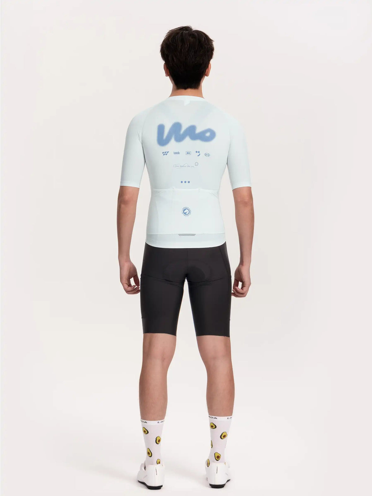 WOW Men's SS Jersey - Blue back view