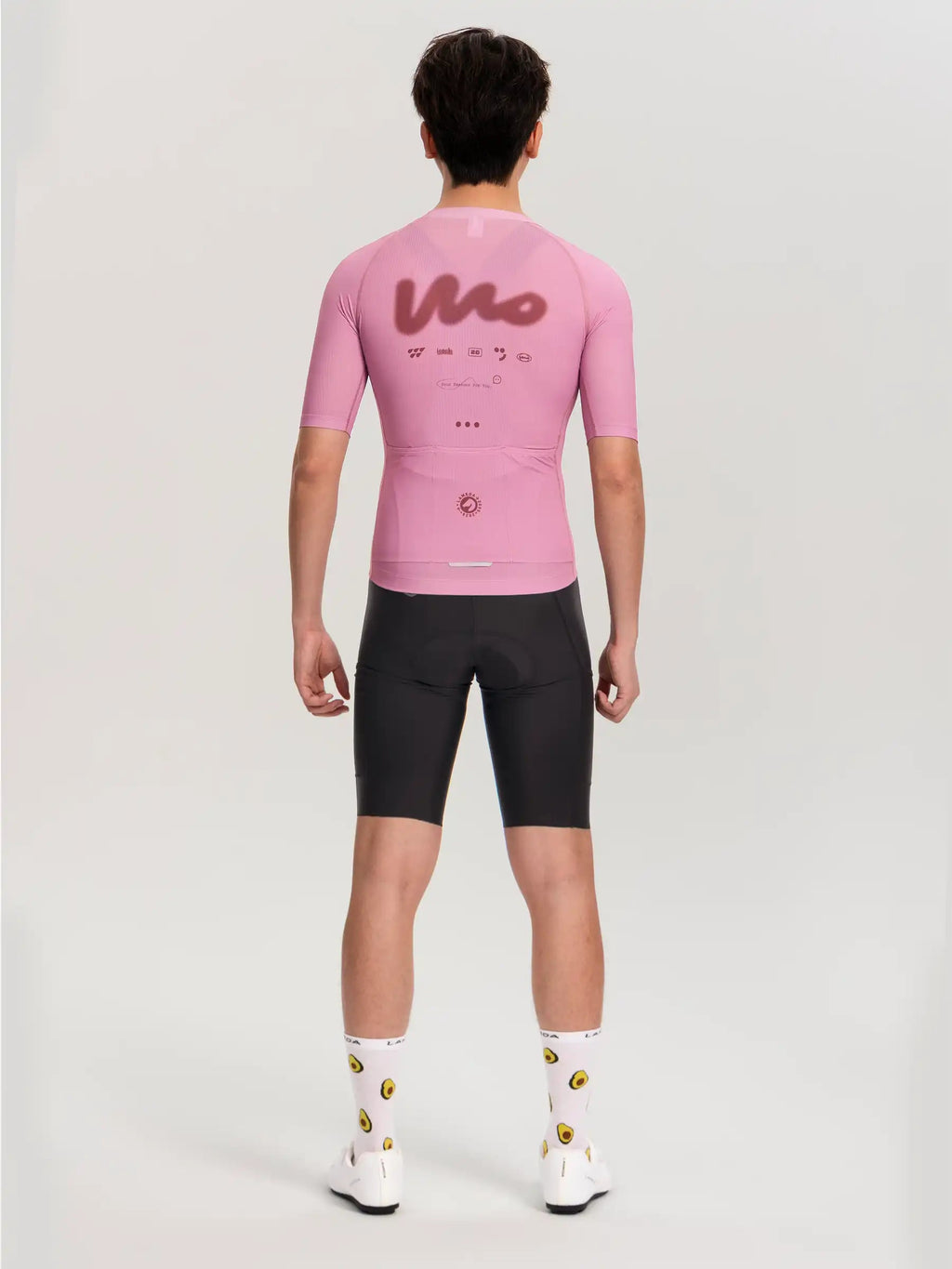 WOW Men's SS Jersey - Pink back view
